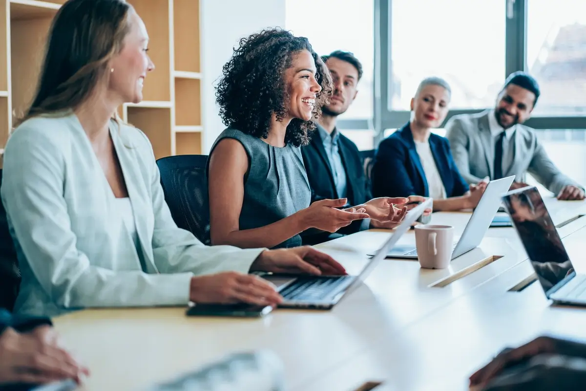 People attend meeting