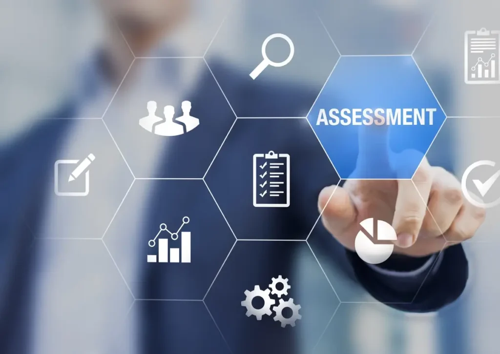 Man with assessment AI